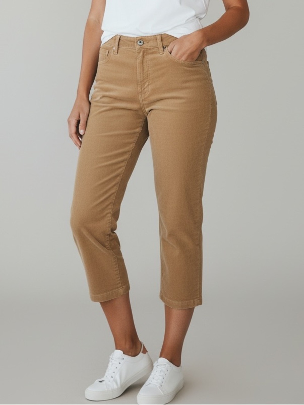 Pistola Cropped Ankle Jeans in Brownish Tan